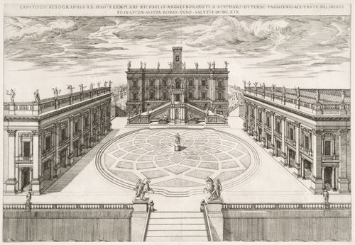 Perspective of Michelangelo's project for the Piazza del Campidoglio, Rome