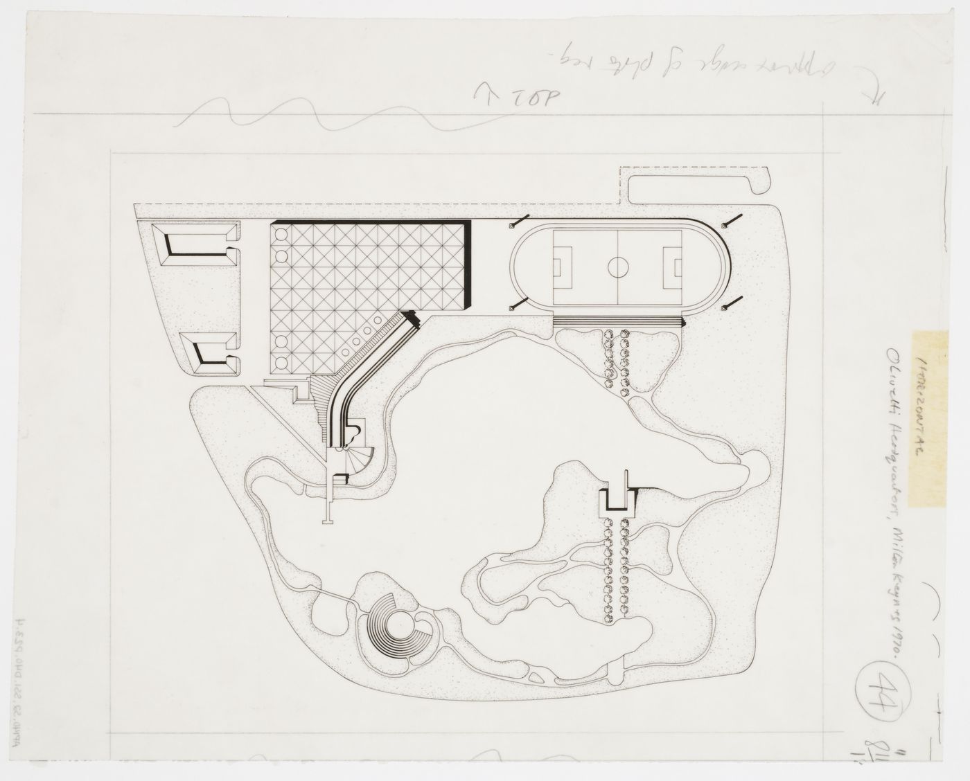 British Olivetti Headquarters, Milton Keynes, England: plan