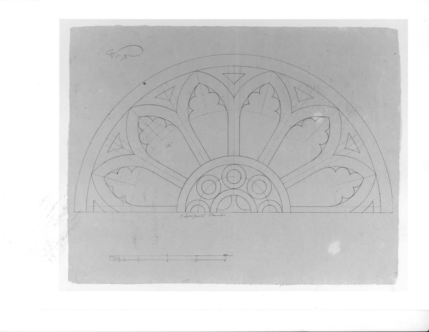 Elevation for a window for Notre-Dame de Montréal