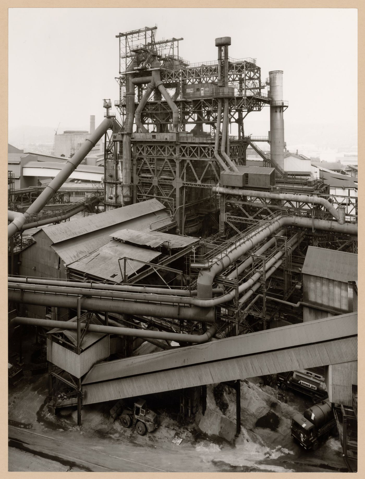 View of a blast furnace of Cockerill steel mill, Ougrée, Belgium