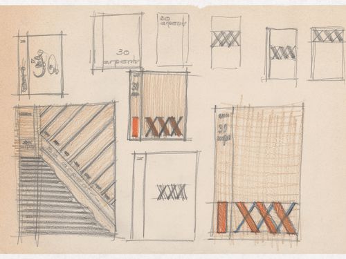 Étude pour la reliure du roman "30 arpents" par Ringuet publié en 1938