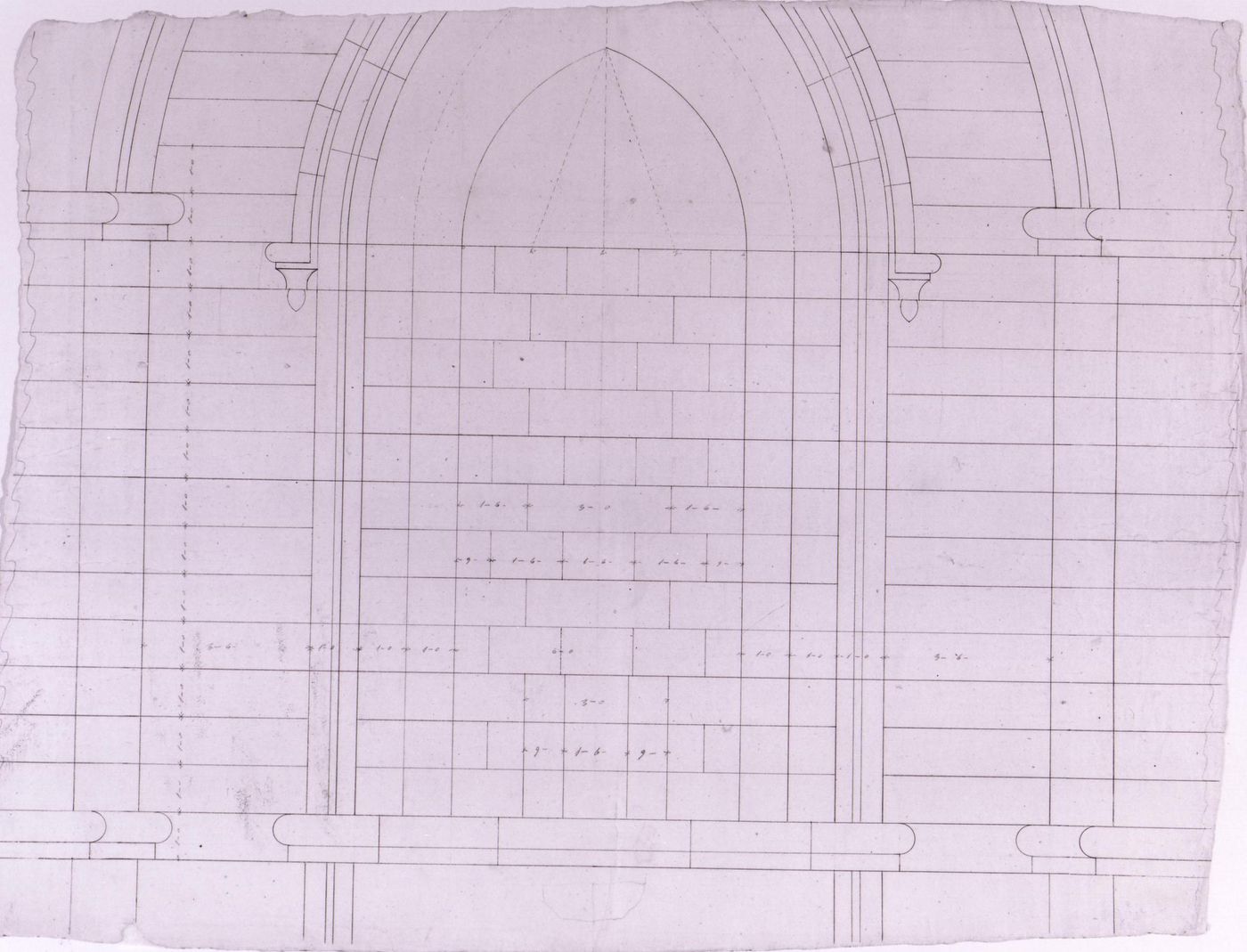 Elevation for a niche for the principal façade for Notre-Dame de Montréal