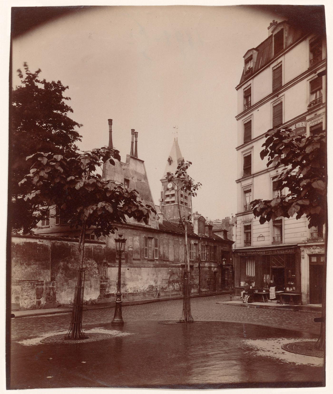 Place Saint Médard from the southeast, showing the Église de Saint Médard, Paris, France