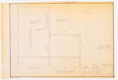 Climatisation solaire "système passif et actif" : plan sous-sol (garage et partie existante), Maison du docteur Simon Richer, Nominingue, Québec, Canada