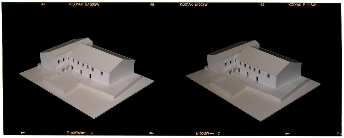 Views of model for BAC, Banco de Arte Contemporãnea, Quinta da Palmeira, Evora, Portugal