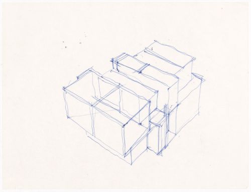Sketch axonometric for House VI, Cornwall, Connecticut