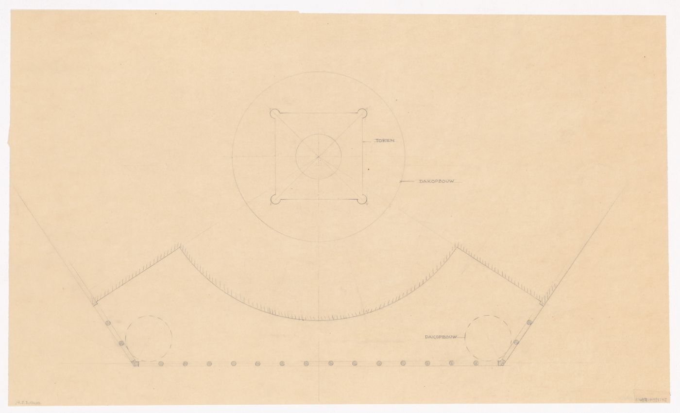 Plan for a model for a city hall for the reconstruction of the Hofplein (city centre), Rotterdam, Netherlands