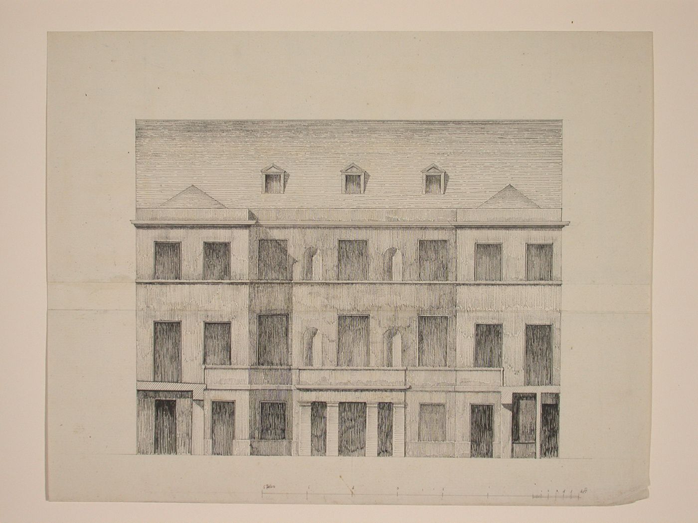 Maison rue Pelletier,travaux privés - court elevation with 3 dormers -
