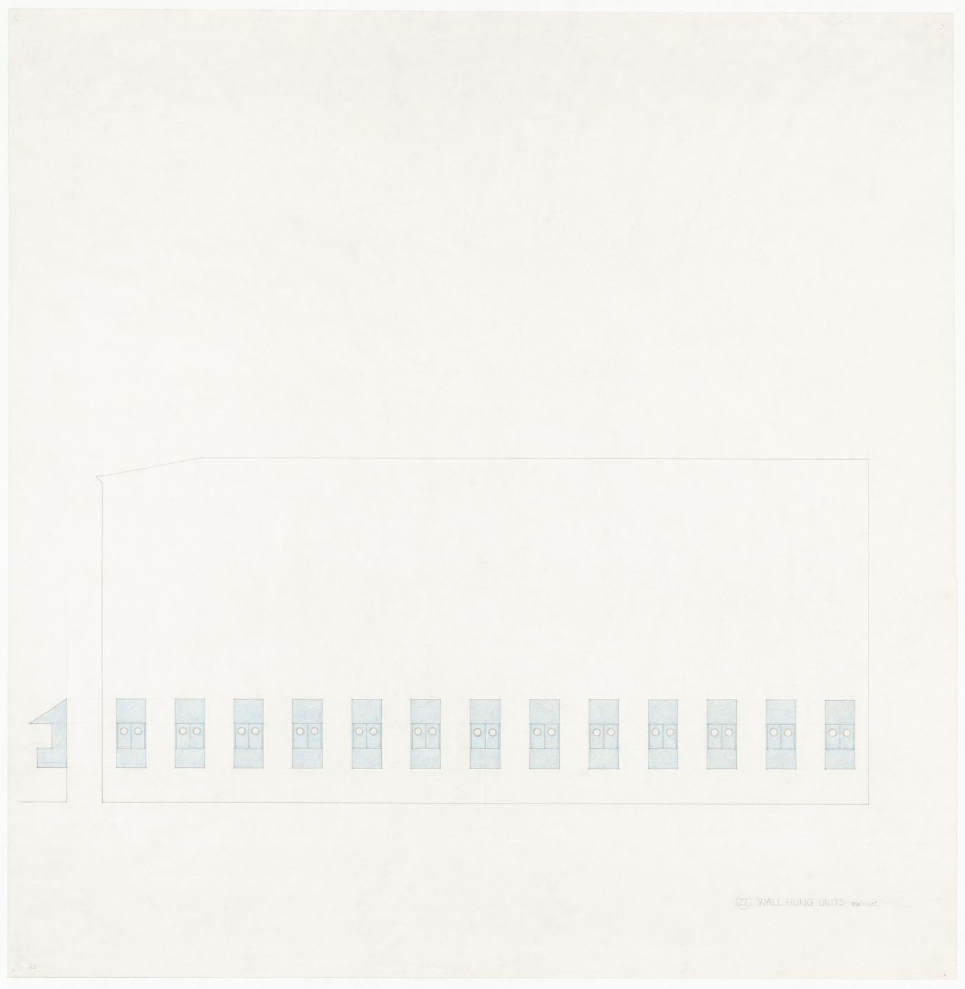 Elevation of wall hung units for Berlin Masque