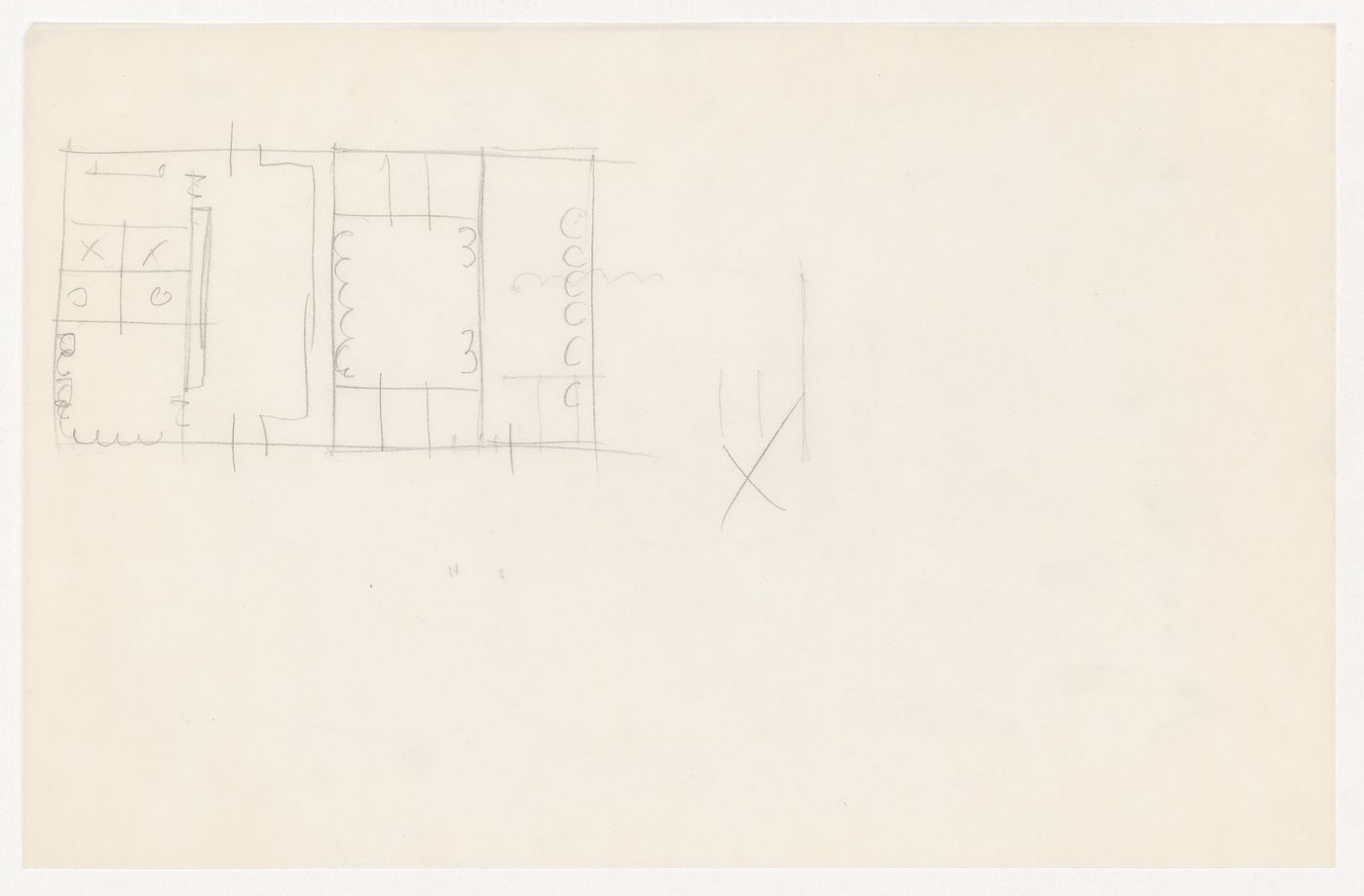 Partial sketch plan for the Metallurgy Building, Illinois Institute of Technology, Chicago