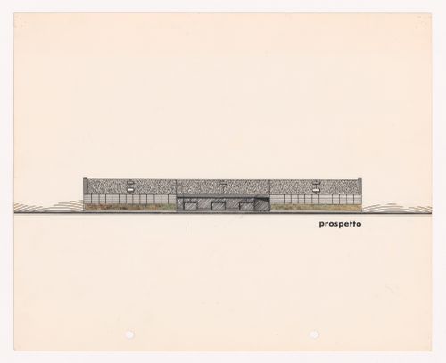 Elevation for an industrial complex project, Sgaravatti company, Pergine Valdarno, Italy
