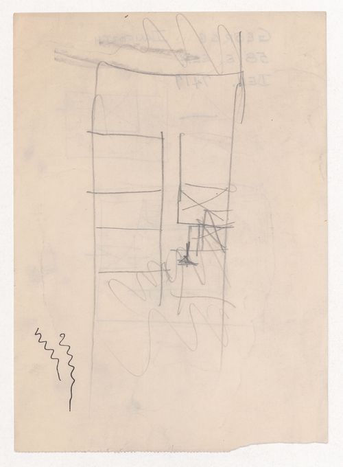 Sketch plan for a campus building for Illinois Institute of Technology; verso: Sketch plans for campus buildings for Illinois Institute of Technology