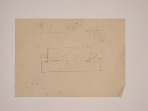 Various documents and drawings including furniture design and office renovation: File G 698