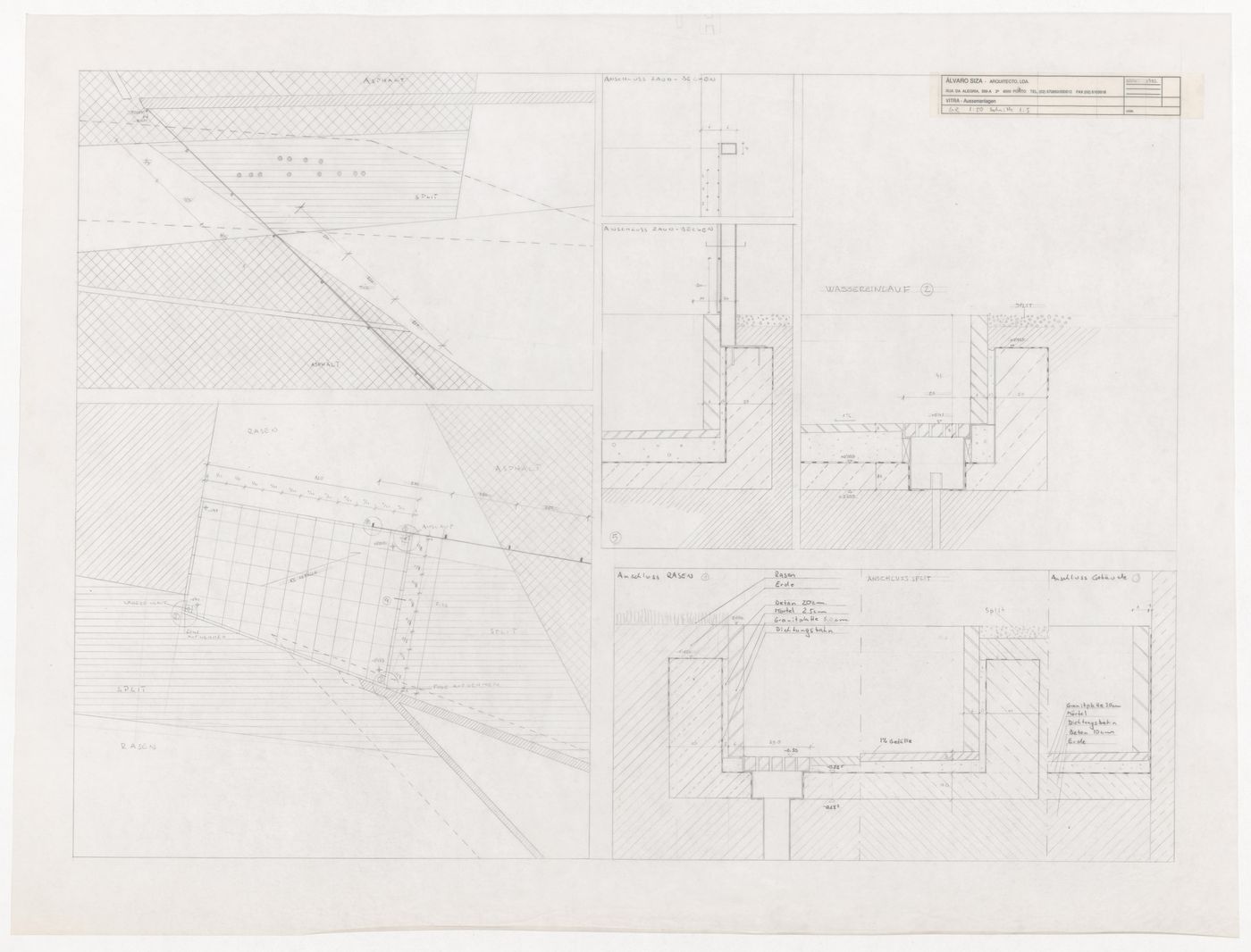Details of paving for Vitra International, Weil am Rhein, Germany