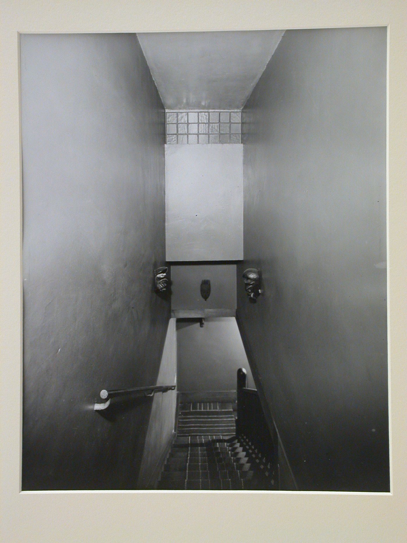 Interior, detail of stairs, chez Tristan Tzara, Paris, France