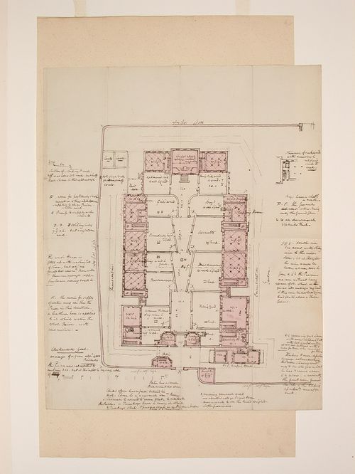 Drawings of prisons in Clerkenwell and Maidstone