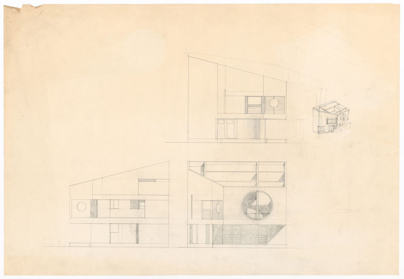 Exterior elevtions for Casa Rizzetto, Caorle, Italy