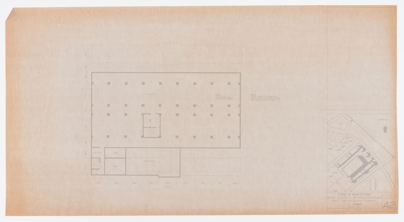 "Il Palazzo" hotel and restaurant complex, Fukuoka, Japan: B-1 plan