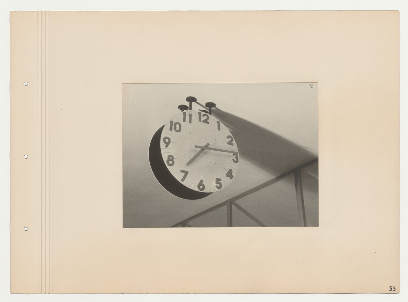 Interior view showing a clock, Budge Foundation Old People's Home, Frankfurt am Main, Germany