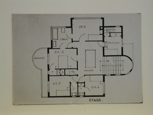 View of a plan drawing for a house