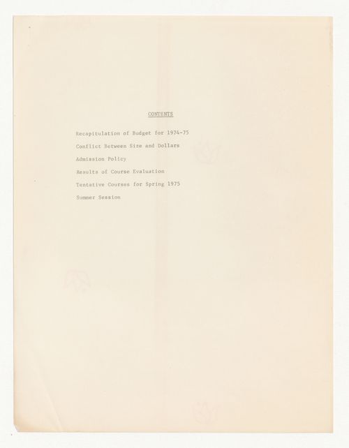 Report on the program for continuing education in architecture