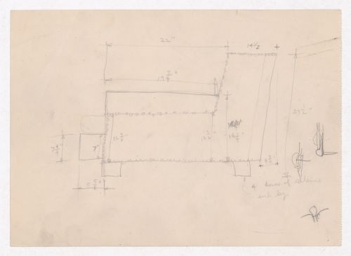 Various documents and drawings including furniture design and office renovation: File G 697
