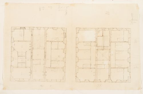Project no. 10 for a country house for comte Treilhard: Plans