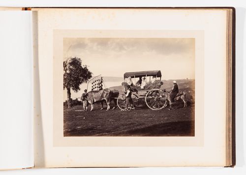 View of women in a carriage with the Bosporus in the background, Constantinople (now Istanbul), Ottoman Empire (now in Turkey)