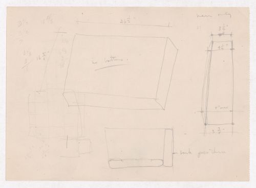 Various documents and drawings including furniture design and office renovation: File G 688