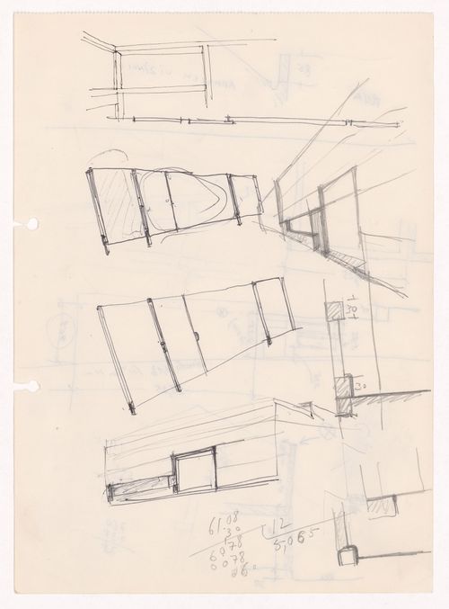 Sketch details for Armazém de algodão, Matosinhos, Portugal