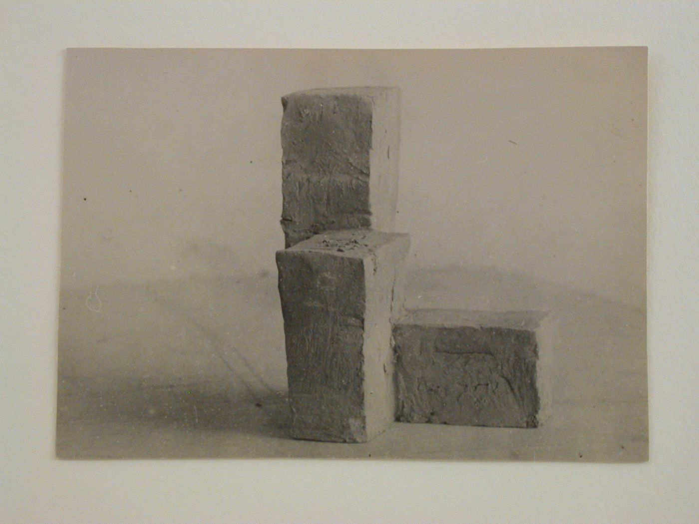 Photograph of a student model on the topic "Combination of Simple Geometric Forms" for the "Volume" course at the Vasi (Higher Institute for Architecture and Construction), Moscow