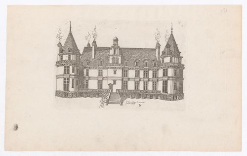 Perspectival rear elevation for château B