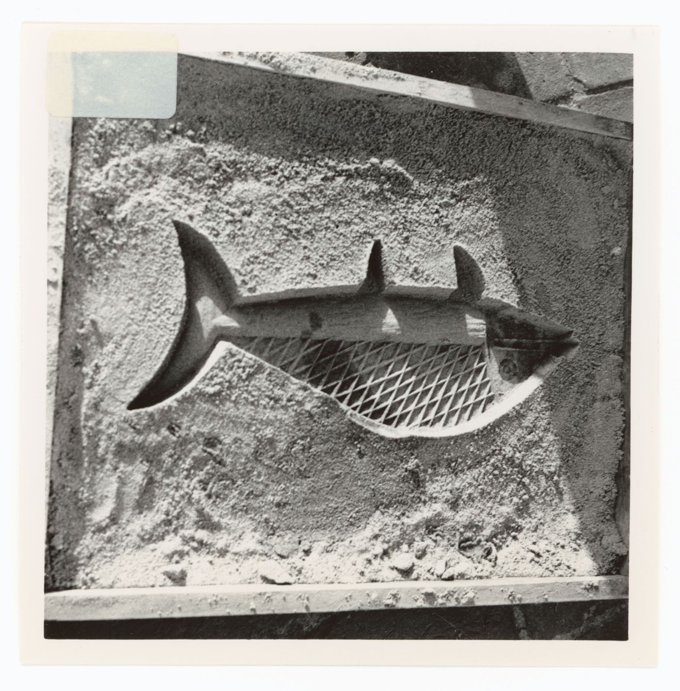 View of a bas-relief of a fish sign by Le Corbusier, Chandigarh, India