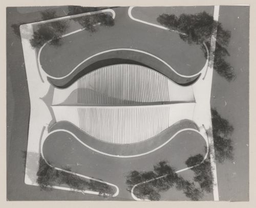 View of model for David S. Ingalls Hockey Rink, New Haven, Connecticut, United States