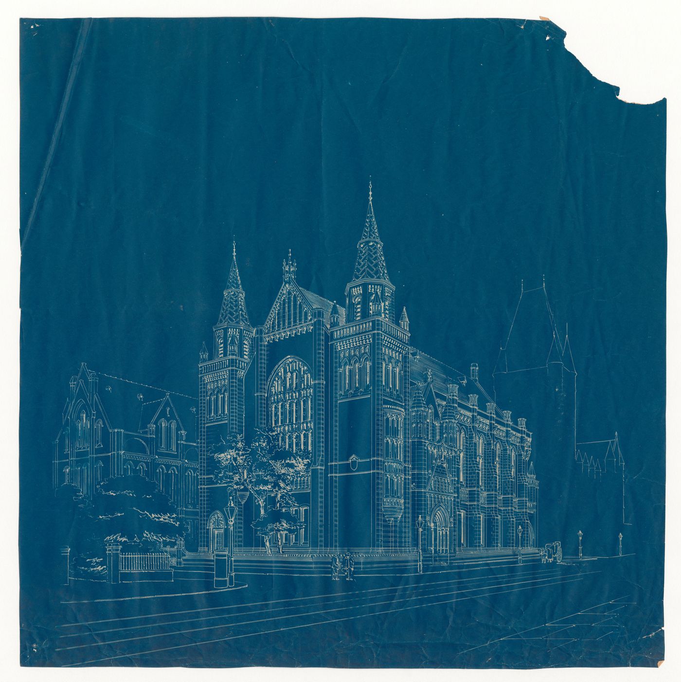 Exterior perspective of an unidentified church