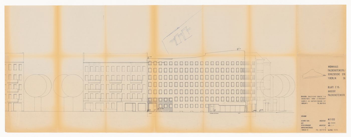 Elevation for Bonjour Tristesse, Block 121, Berlin