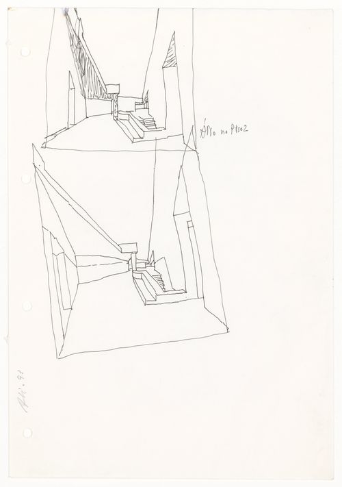 Sketch for Centro Galego de Arte Contemporânea, Santiago de Compostela