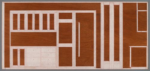 Saat Rasta : elevation of interior façade of the kitchen