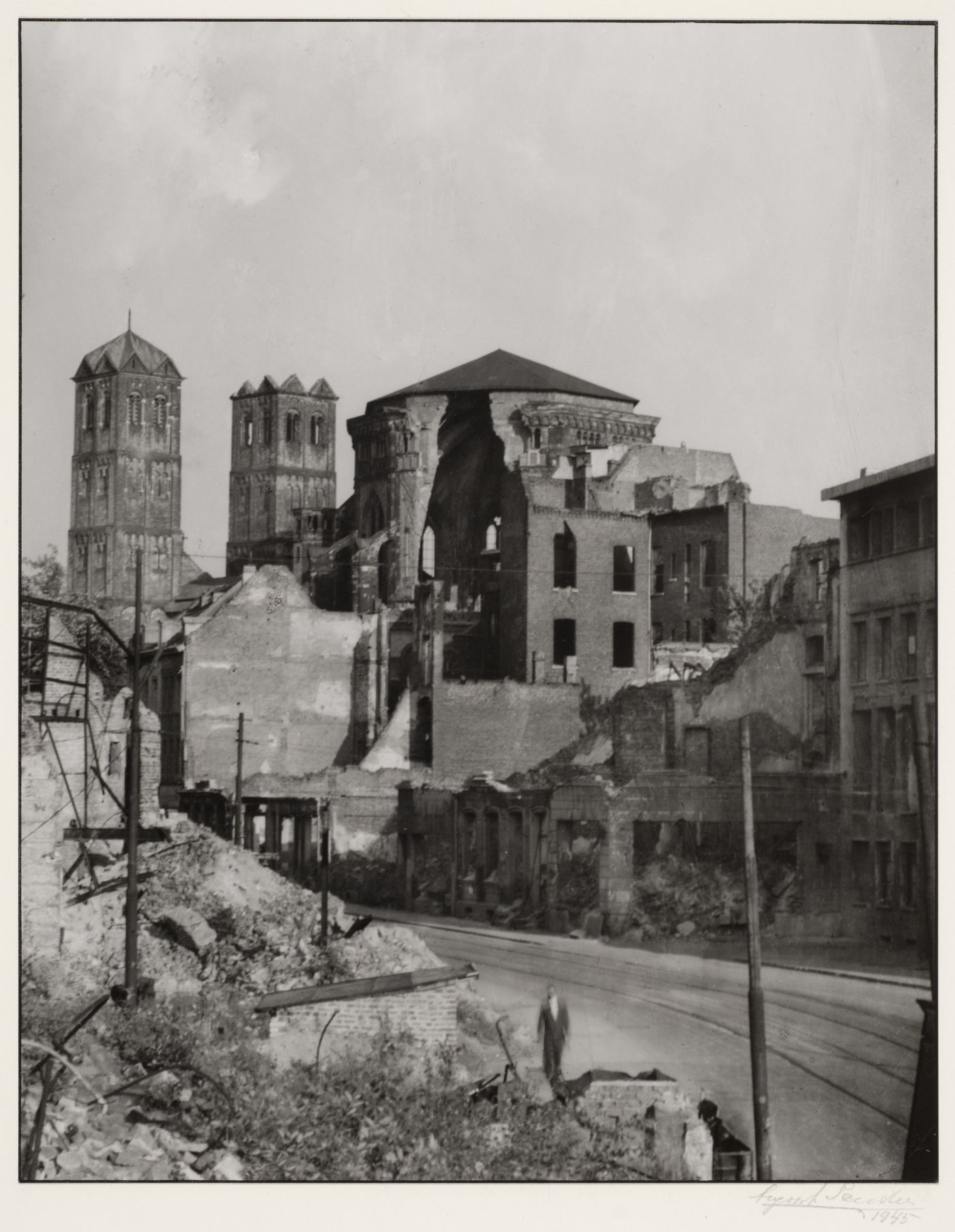 View of St. Gereon from street, Cologne, Germany