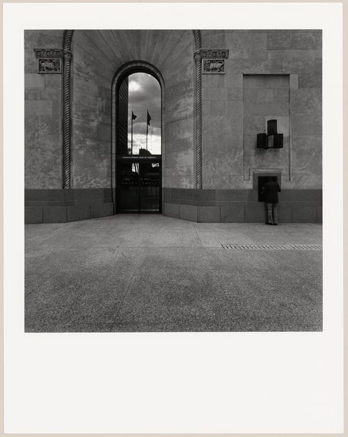 View of an entrance to the Canadian Imperial Bank of Commerce, Commerce Court, Toronto, Ontario