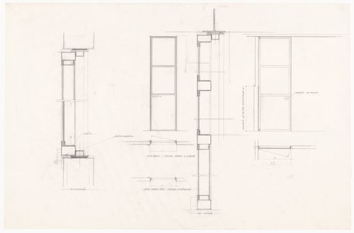 Sections for Casa Spataro, Milan, Italy