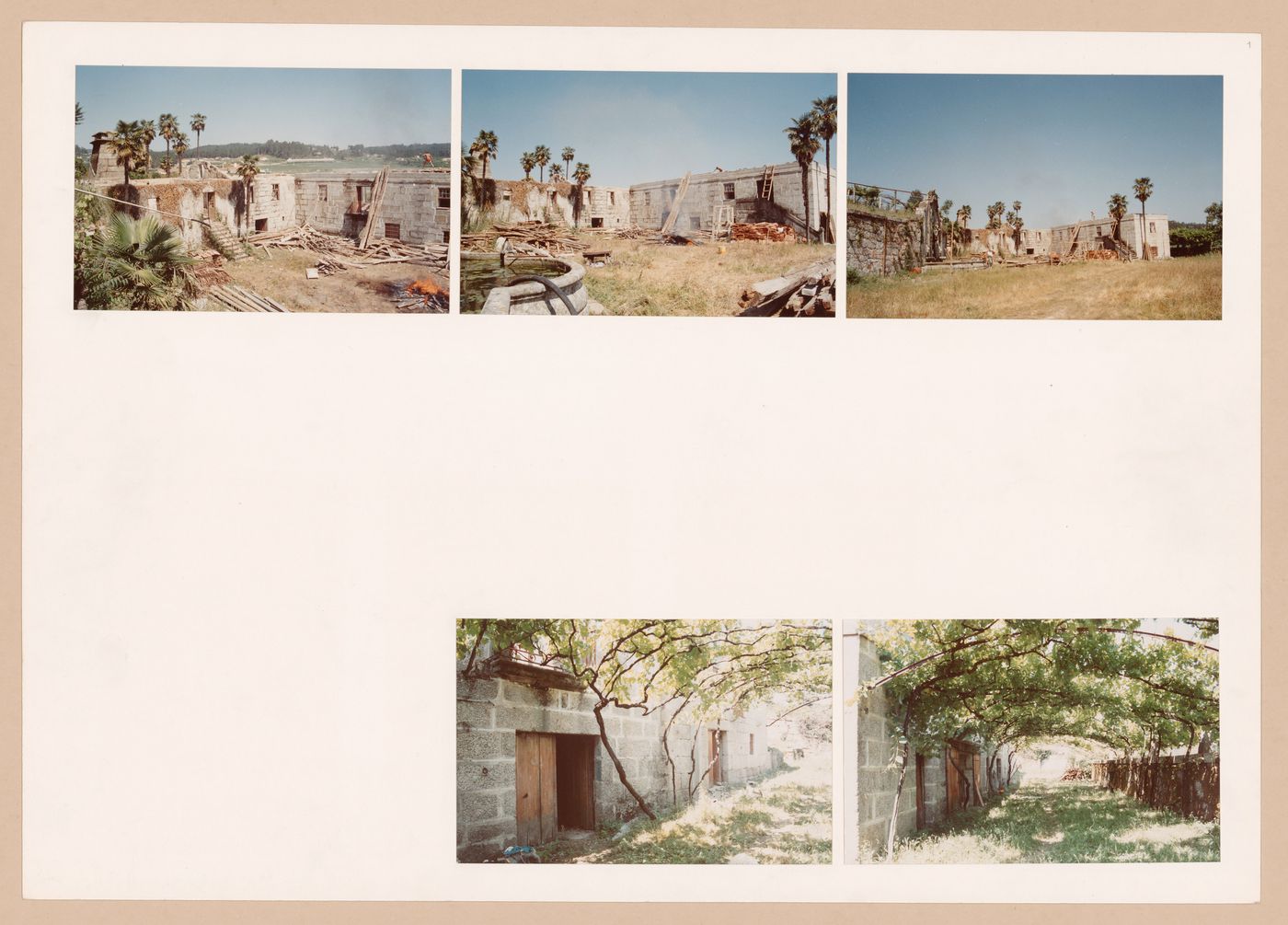 Views of existing building and construction work of Casa Ana Costa, Quinta de S. Ovídio, Lousada, Portugal