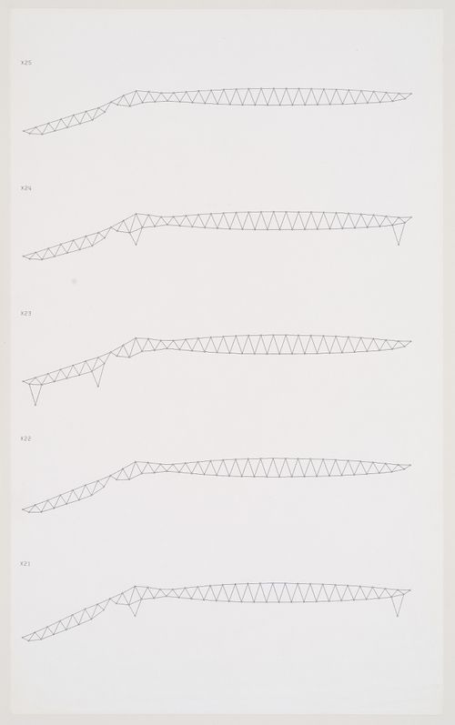 Space frame sections (X21-X25), Odawara Municipal Sports Complex, Odawara, Kanagawa, Japan