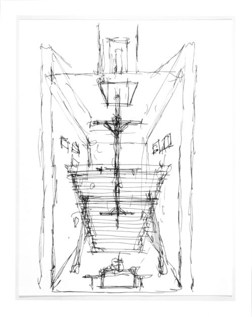 Interior Perspective for Christ Chapel, from Pewter Wings Golden Horn Stone Veil