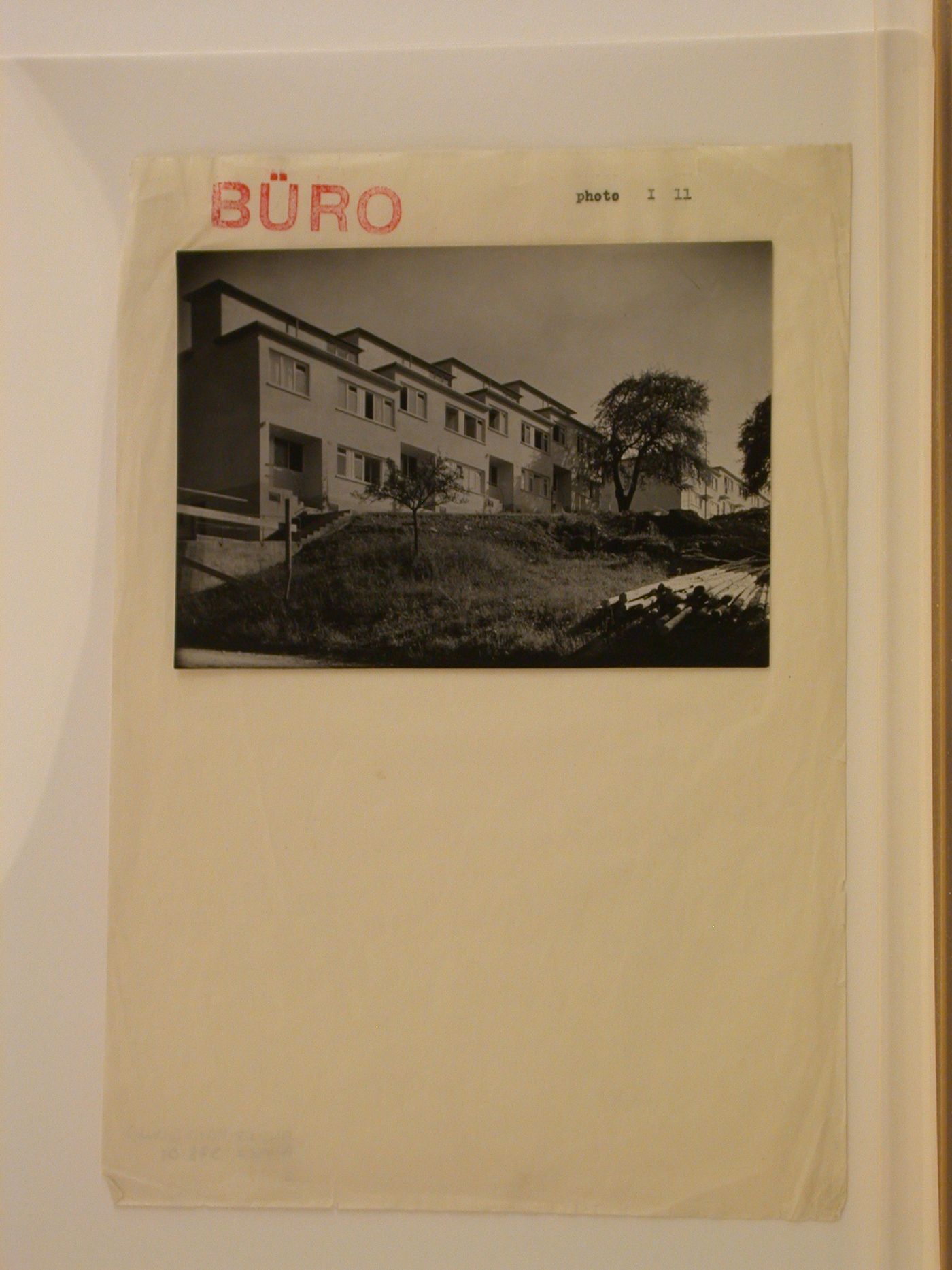 View of the north façade of Type A row houses, Werkbundsiedlung Neubühl, Zurich, Switzerland