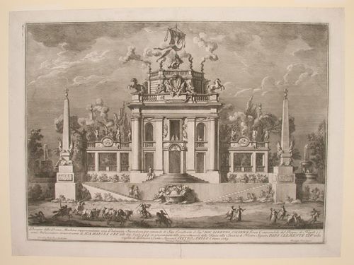 Etching of Posi's design for the "prima macchina" of 1769