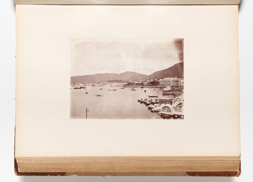 View of the harbour showing the City Hall and the Cricket Ground in the middle distance and Wan Chai district and East Point in the far distance, Hong Kong (now Hong Kong, China)