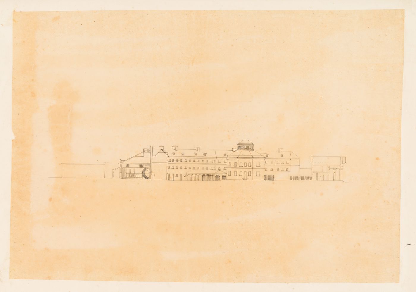 Chester Castle prison and courthouse [?], England: Cross section
