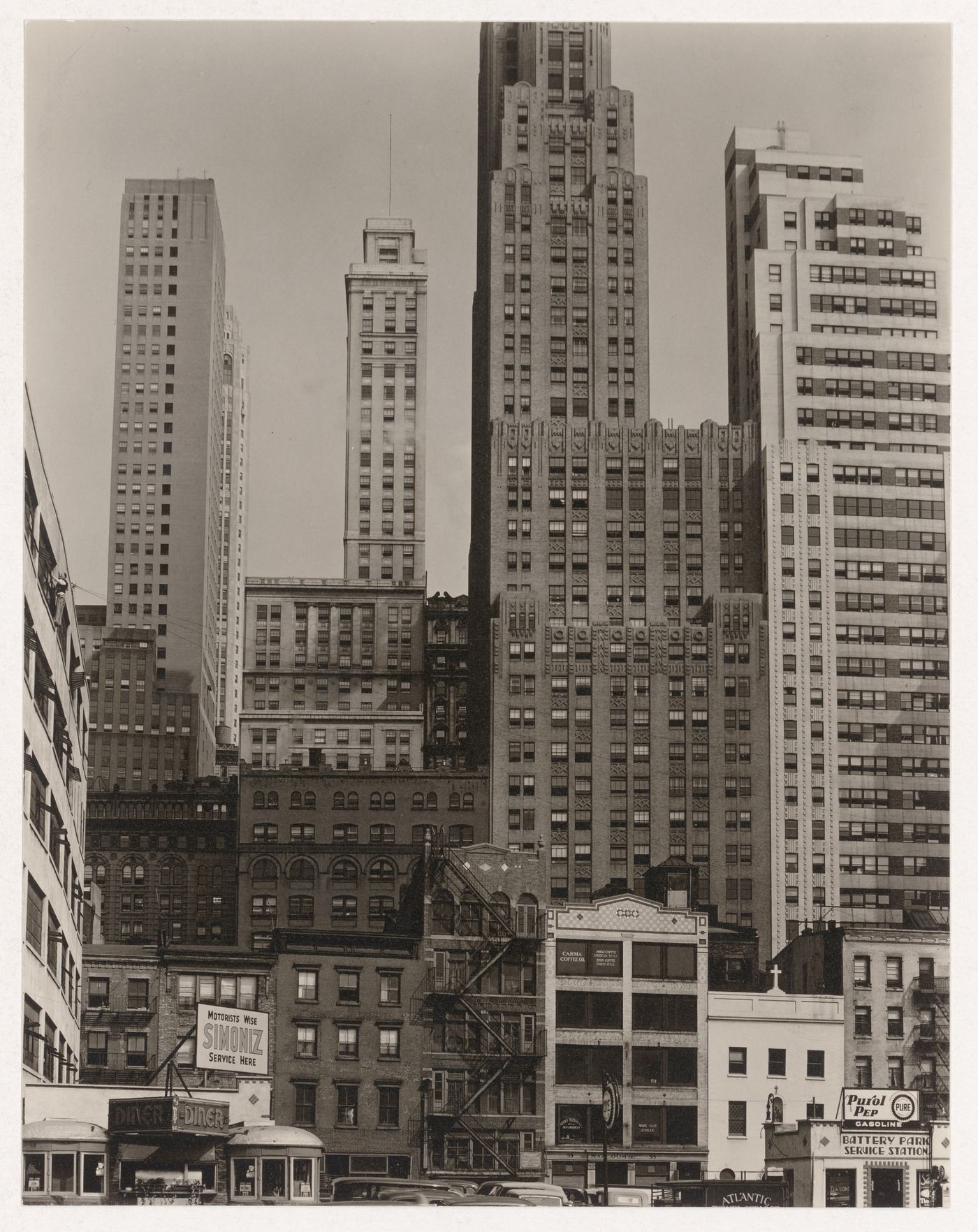 View of West Street south of Rector Street, New York City, New York