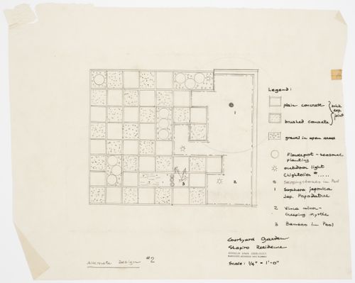 Courtyard garden, A. Shapiro Residence, Vineland, New Jersey